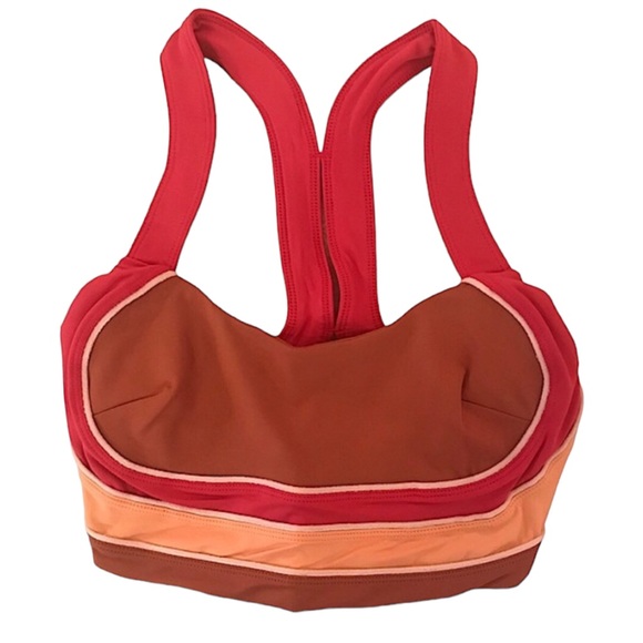 Free People FP Movement Colorblock In It To Win It Sport Bra Size XS Pink Combo - Picture 7 of 7